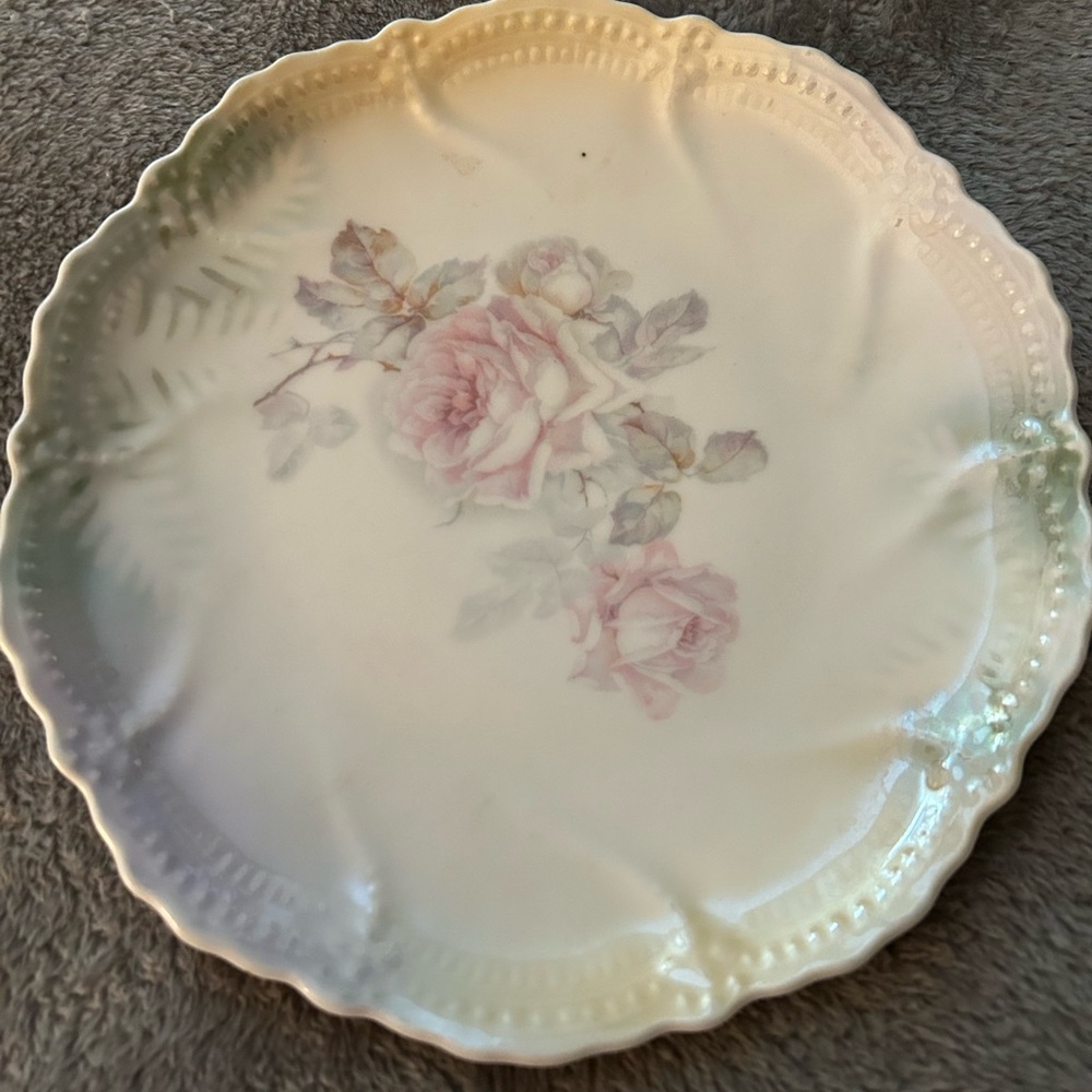 Vintage floral plate